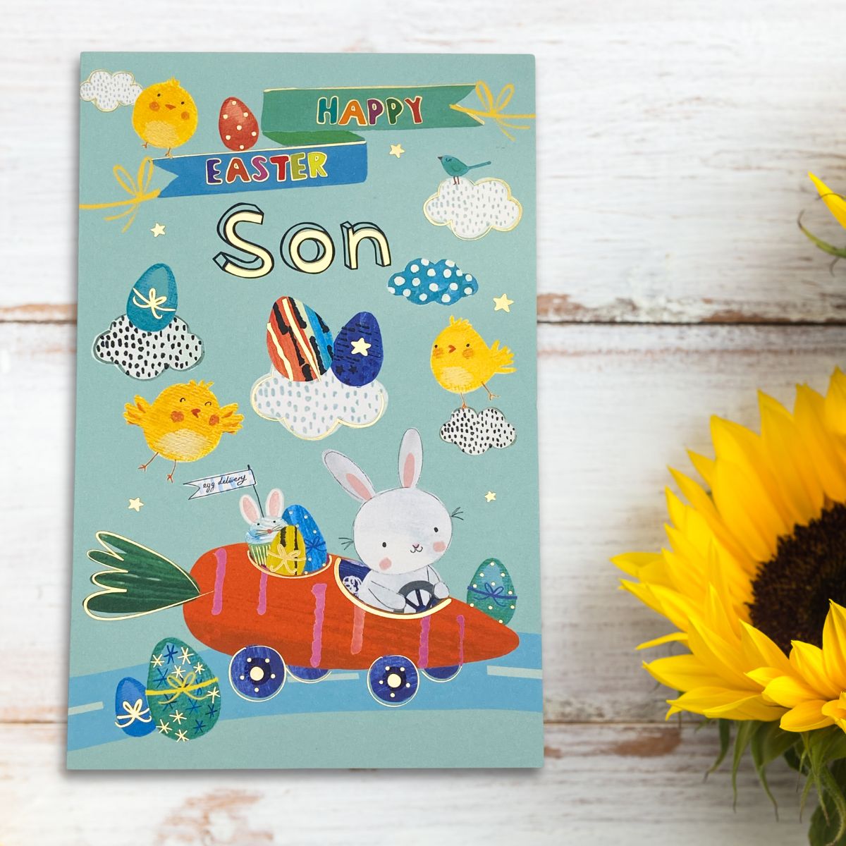 Son Easter Card - Bunny Racer