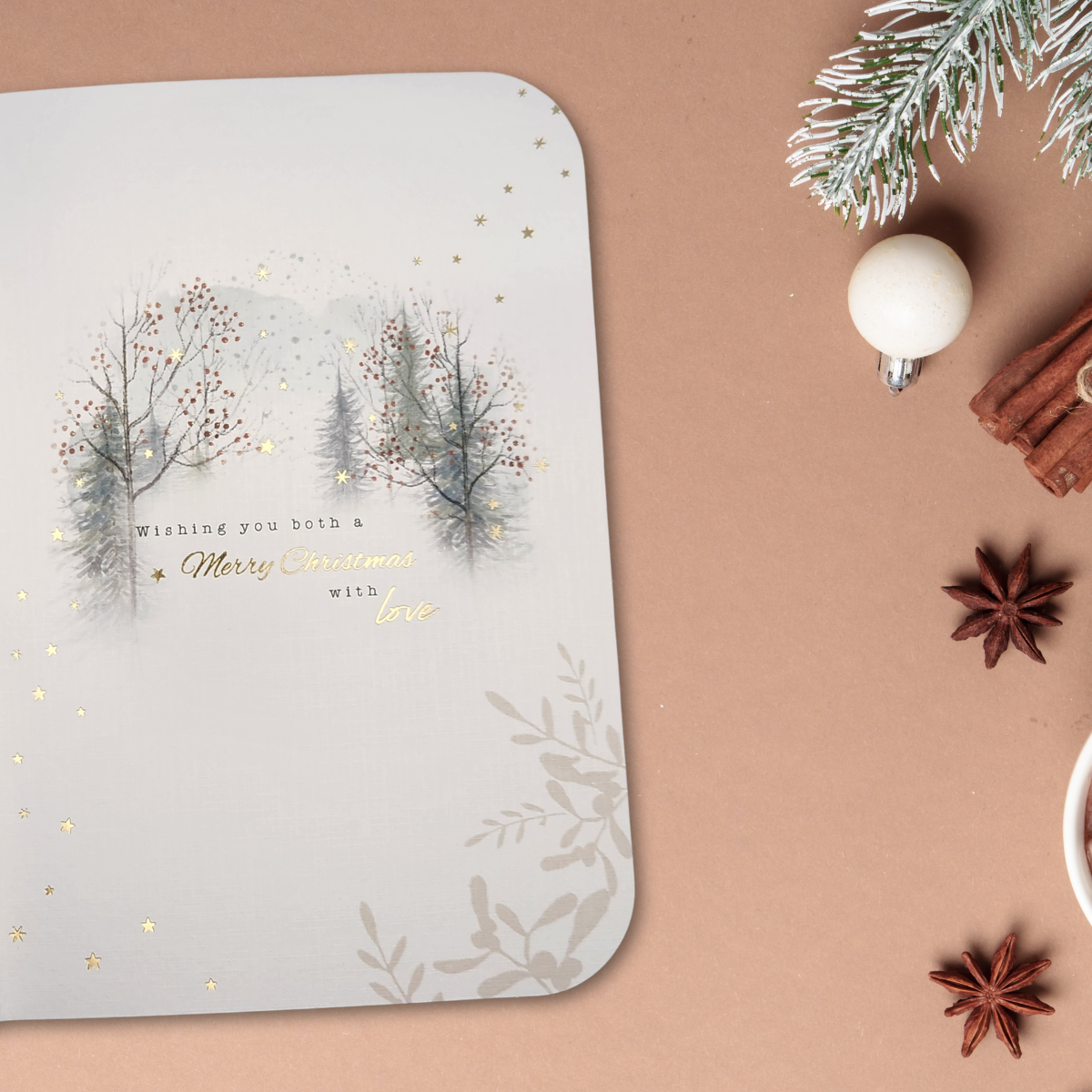 Mum & Dad Christmas Card - Die-Cut Deer