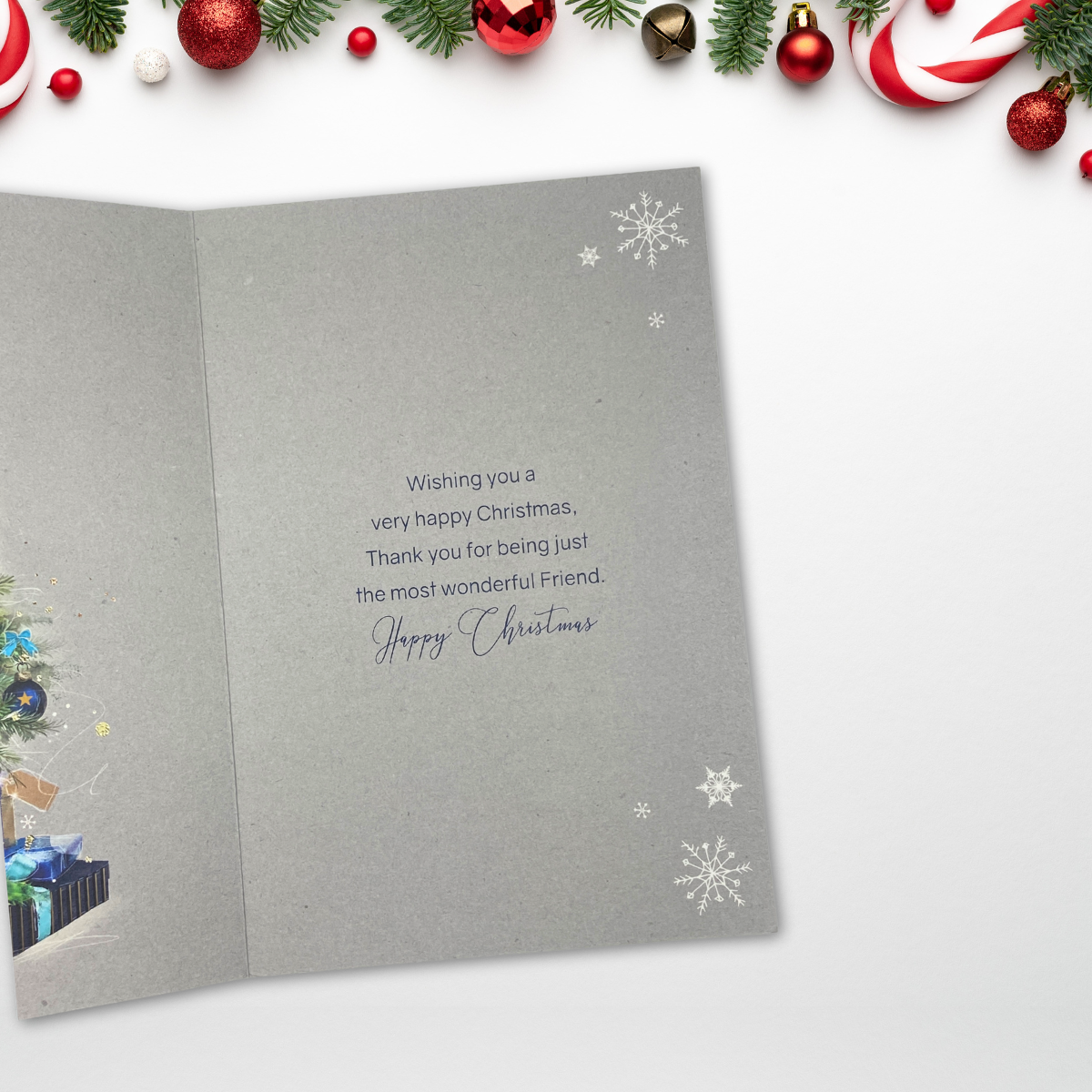 Friend Christmas Card - Grace Christmas Tree & Gifts