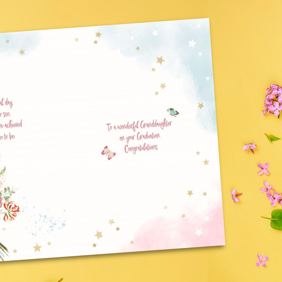 Granddaughter Graduation Card - Awash With Colour