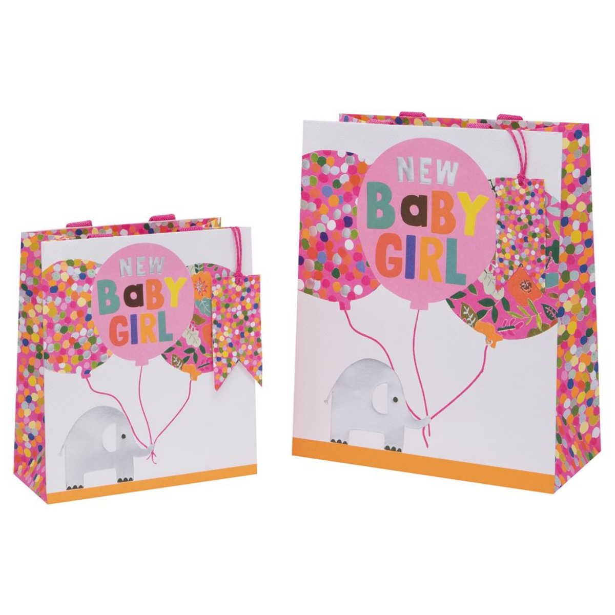 Gift Bag Medium - Baby Pink Elephants