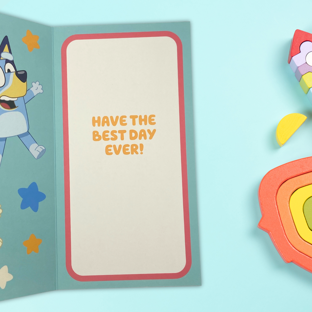 Bluey Birthday Card - Stars