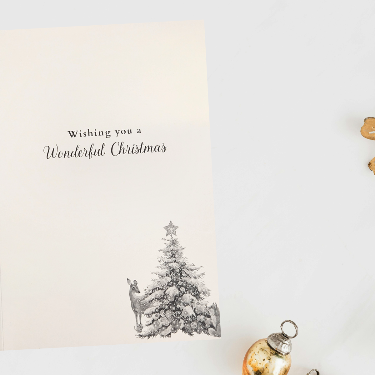From Us All Christmas Card - Woodland Tree
