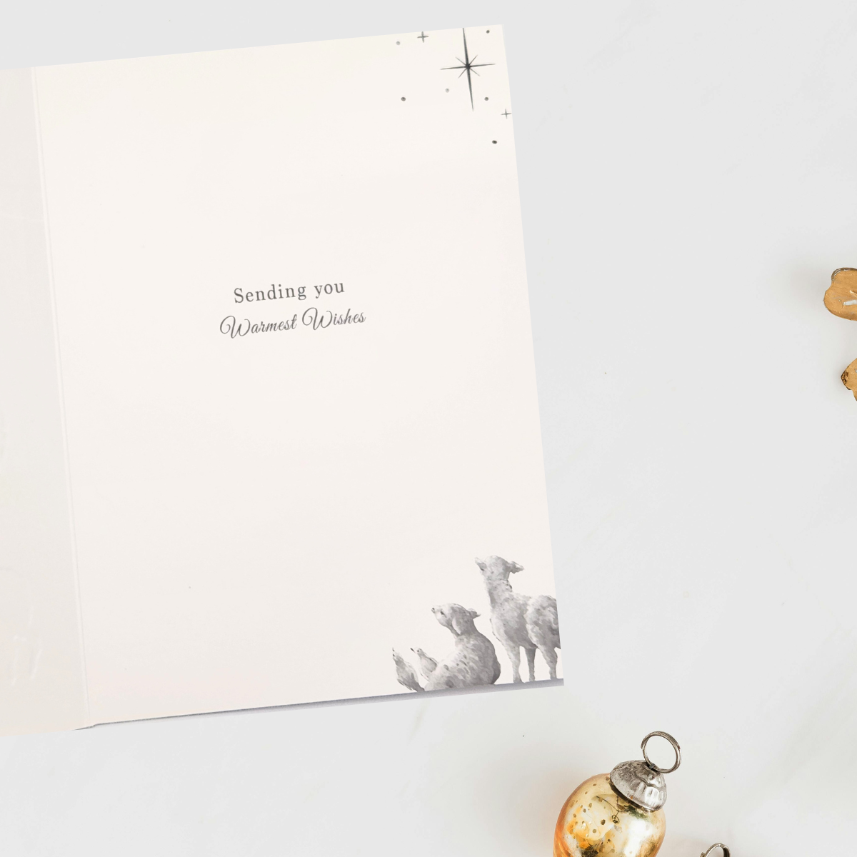 Open Christmas Card - Decoupage Nativity Scene