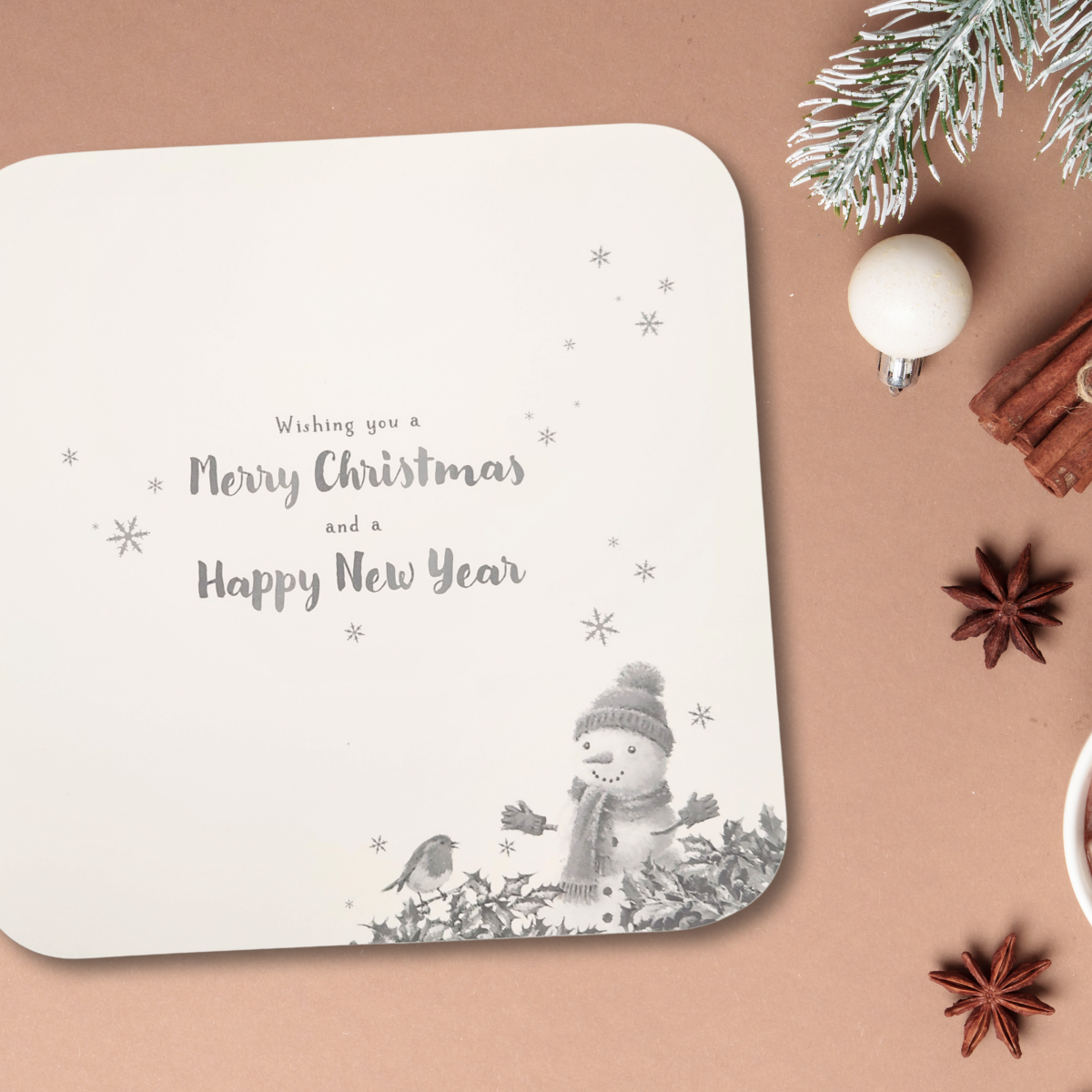 Special Couple Christmas Card - Decoupage Laughing Donkeys