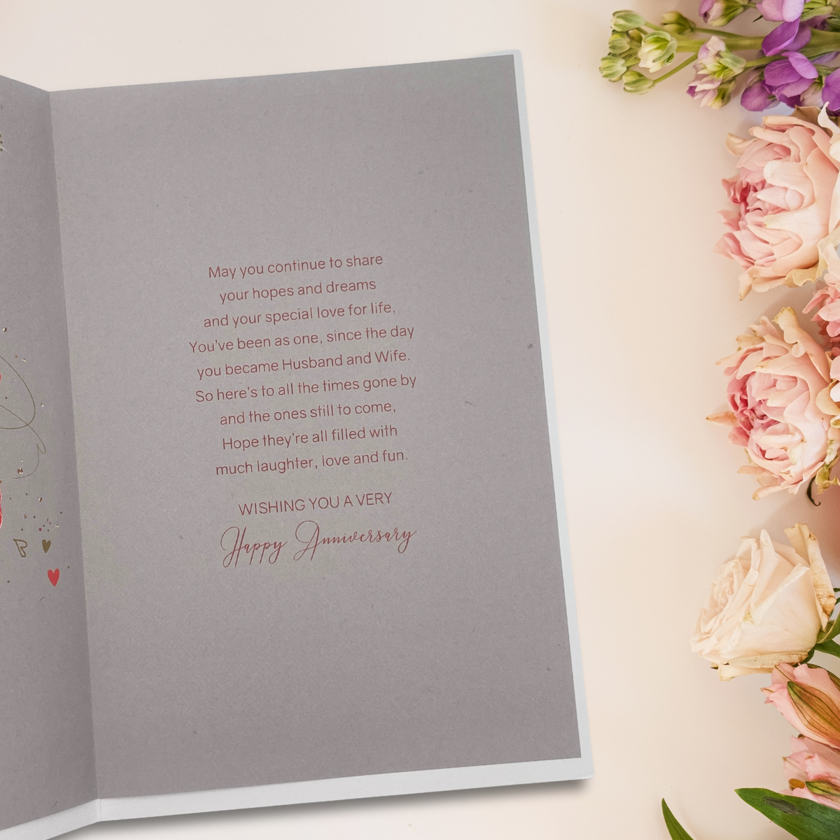 Daughter & Son-In-Law Anniversary Card - Grace Pretty Florals