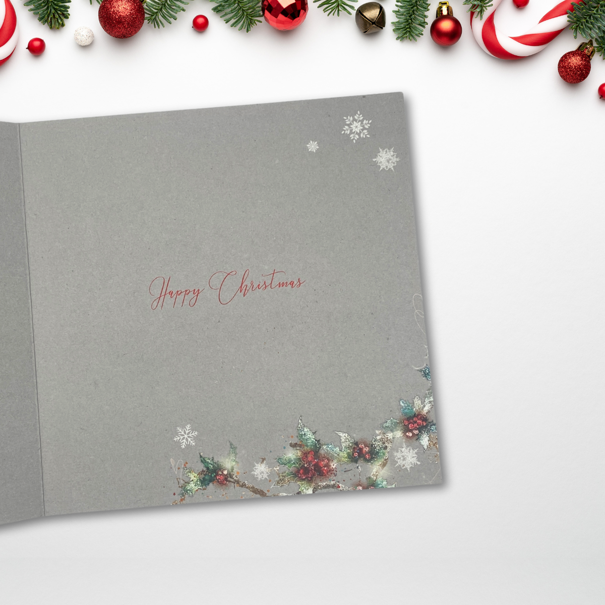 Open Christmas Card - Grace Robin Redbreast