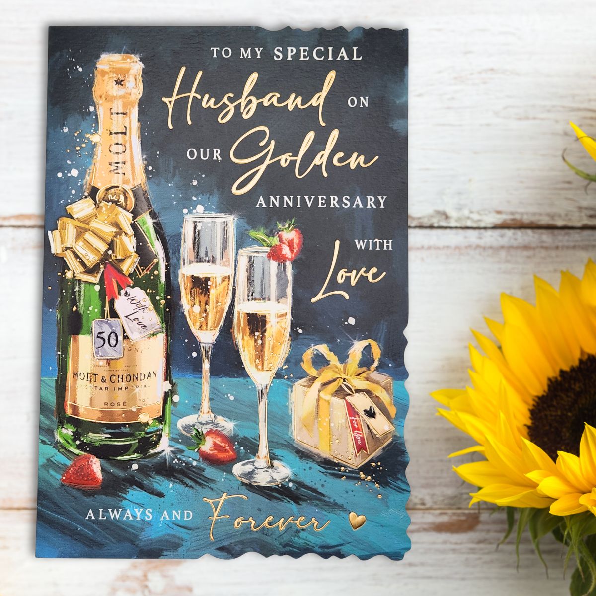 Husband Golden Wedding Anniversary Card - 50th Velvet Gallery