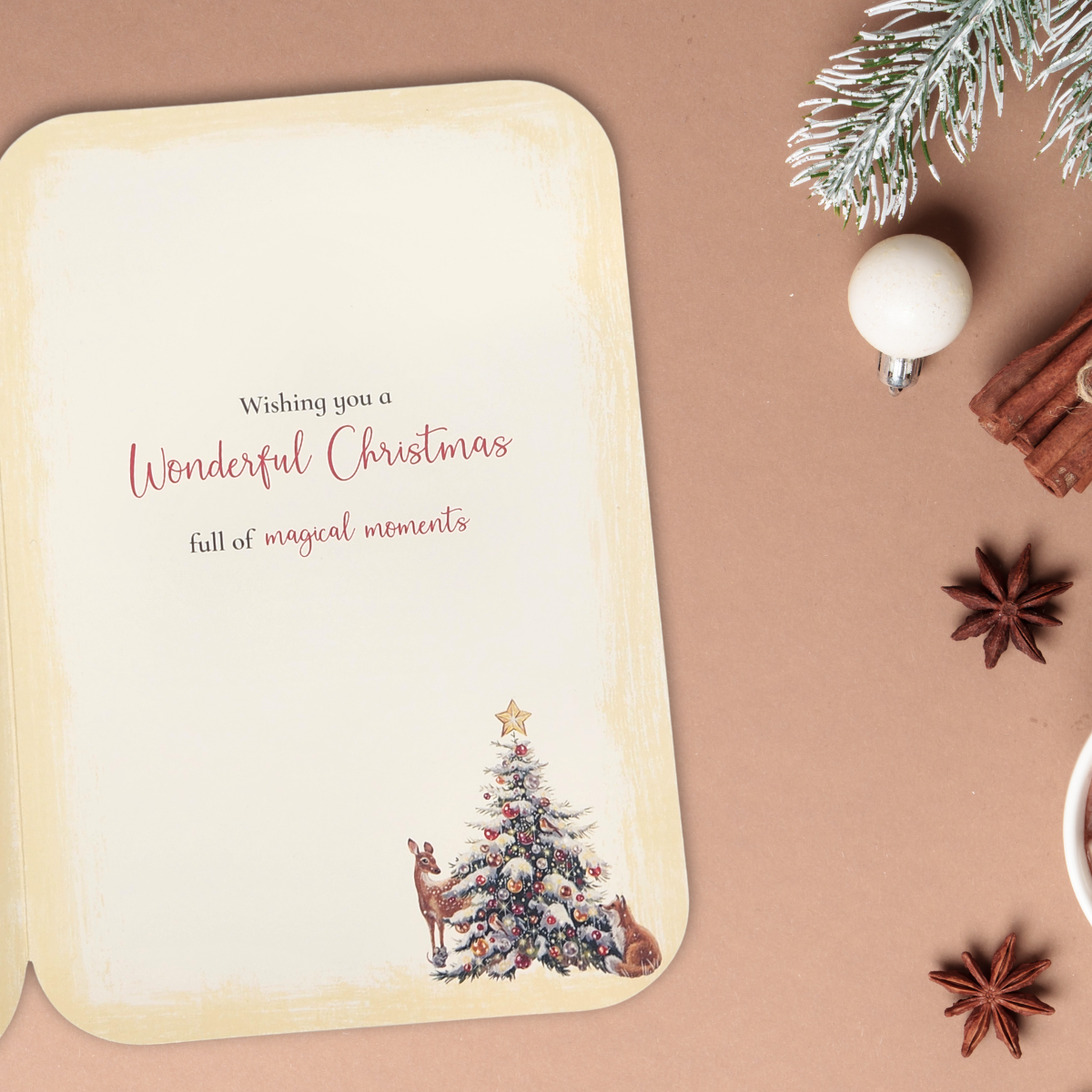 Friends Christmas Card - Woodland Tree