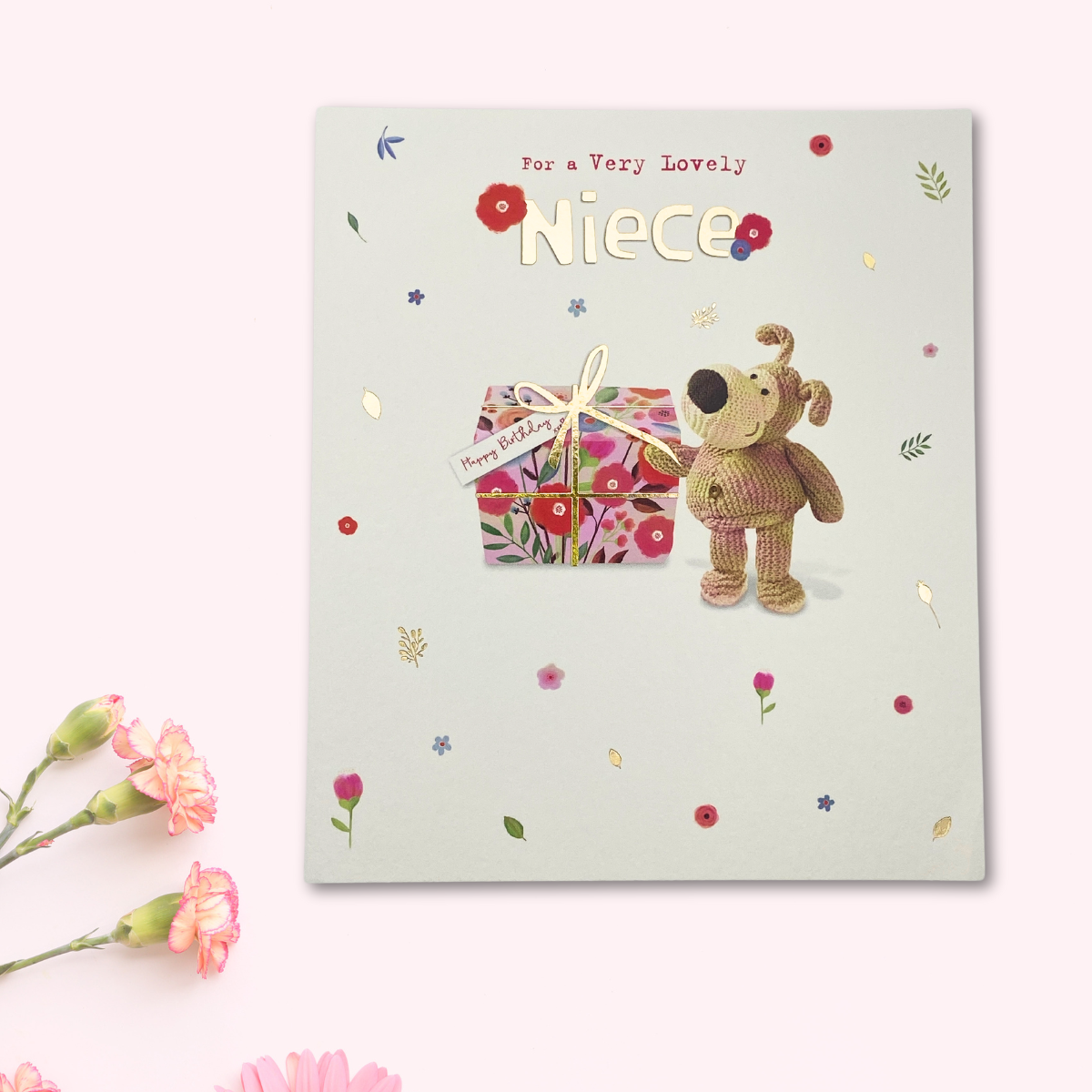 Niece Birthday Card - Boofle Bear & Gift