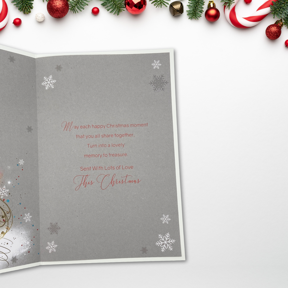 Daughter & Family Christmas Card - Grace Red Sleigh & Gifts