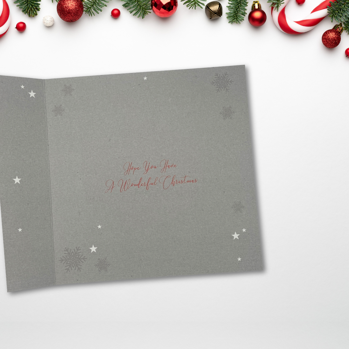 Open Christmas Card - Grace Robins & Holly