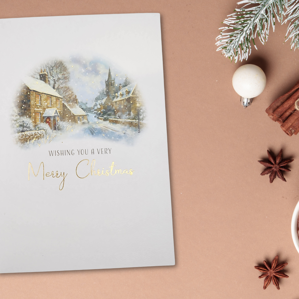 Husband Christmas Card - Collecting The Tree