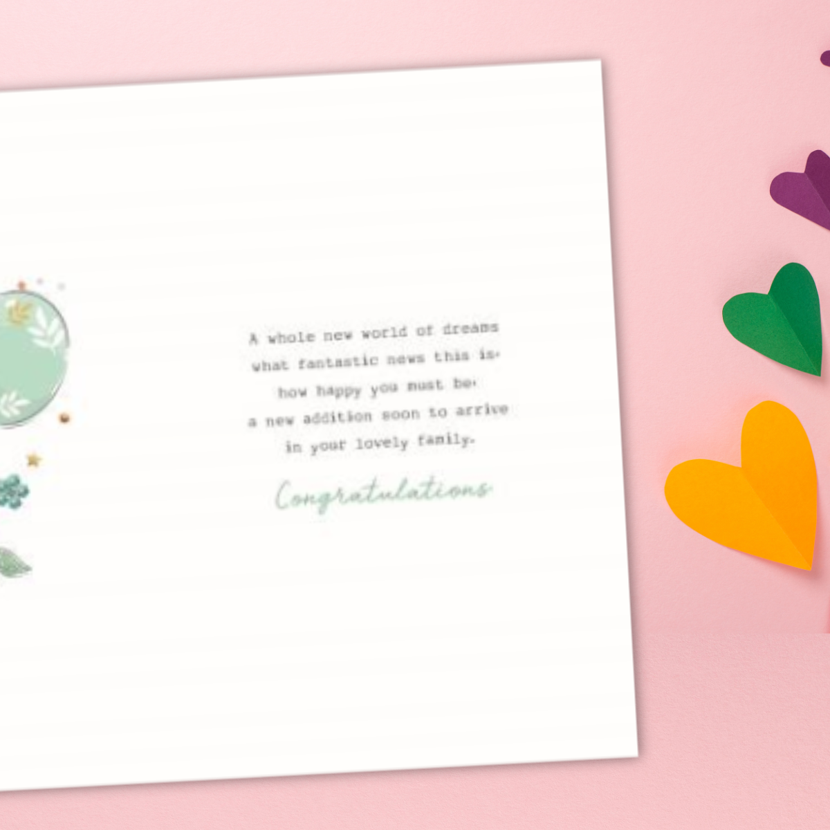 Parents To Be Card - Sabina Stork & Balloons