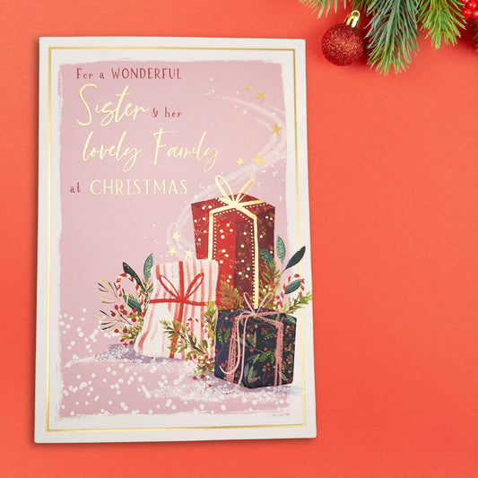 Sister & Family Christmas Card - Skylight Gifts