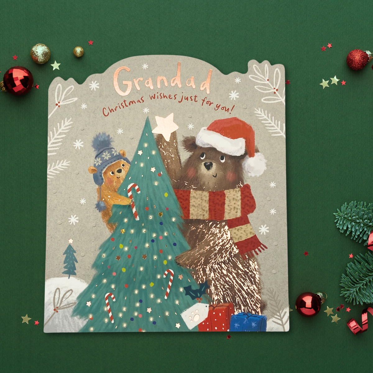 Grandad Christmas Card - Bumble & Boop