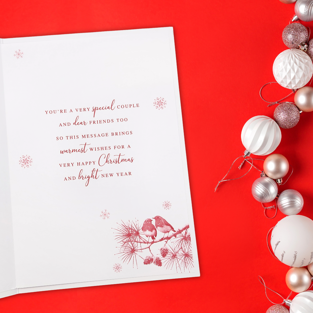 Brother & Sister-In-Law Christmas Card - Robins & Thistles