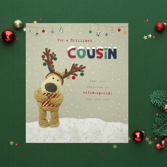 Cousin Christmas Card - Boofle Bear