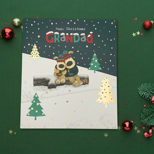 Grandad Christmas Card - Boofle Bear