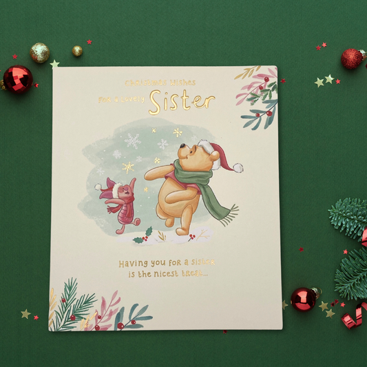 Sister Christmas Card - Disney Winnie The Pooh