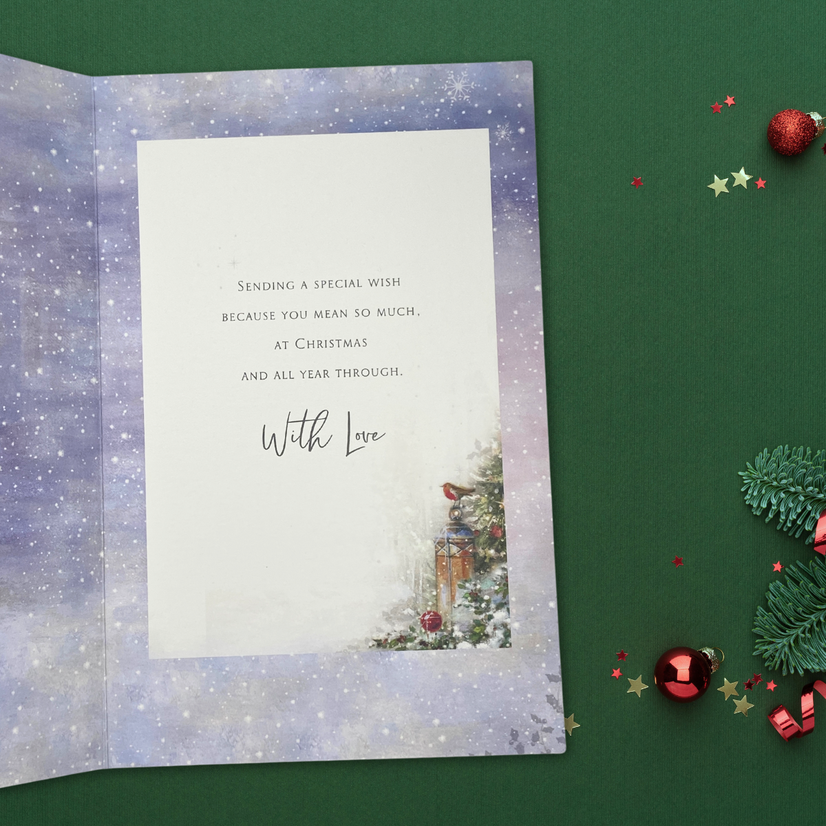 Open Christmas Card - Watermark Boots By The Door