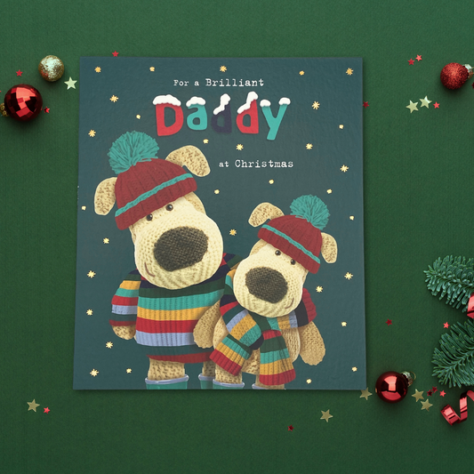 Daddy Christmas Card - Boofle Bear