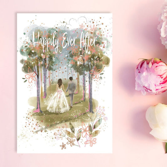 Wedding Day Card - Awash With Colour