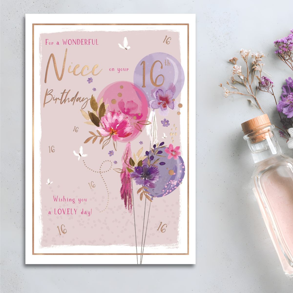 Niece 16th Birthday Card - Skylight Balloons