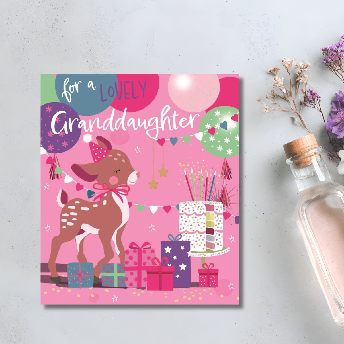 Granddaughter Birthday Card - Cute Deer