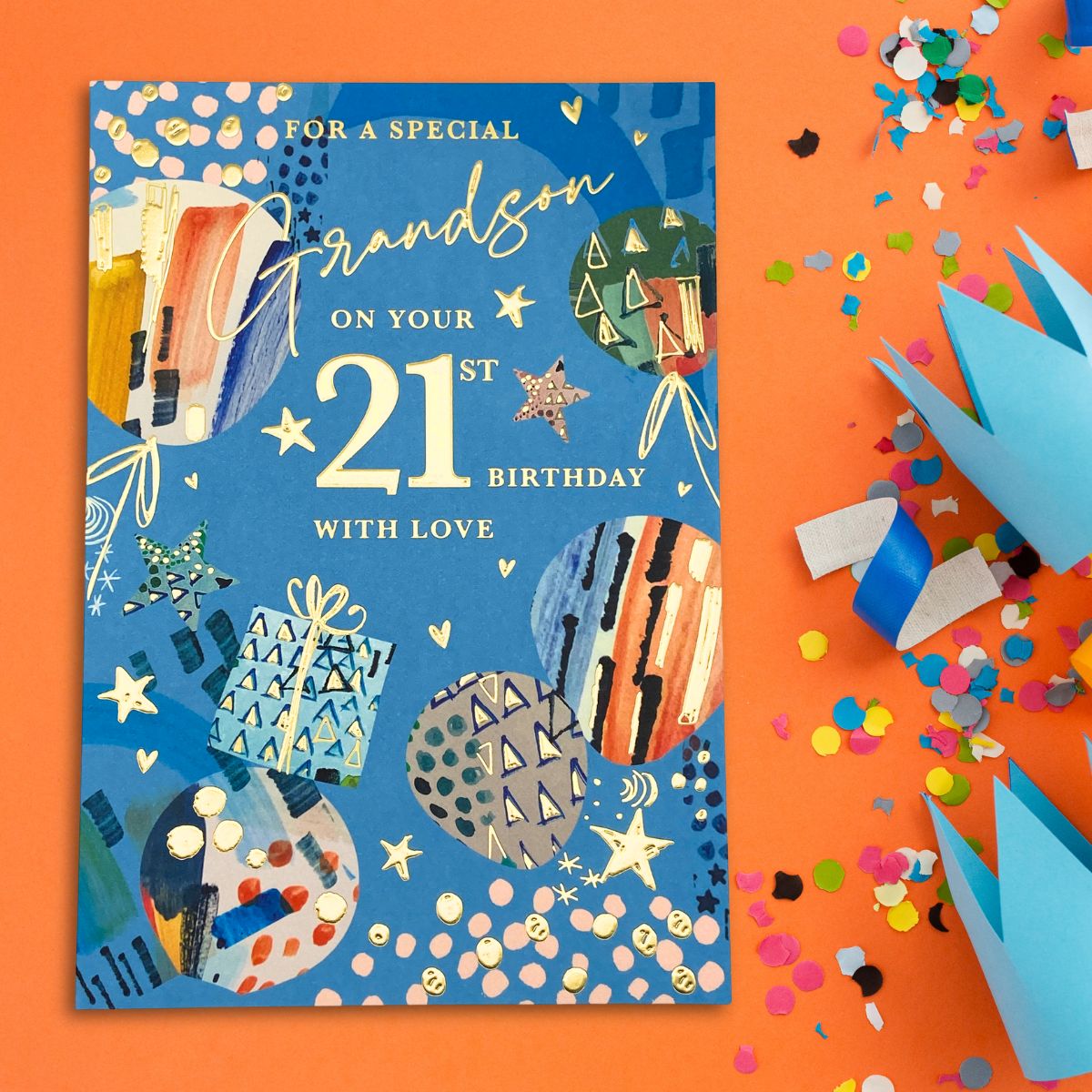 Grandson 21st Birthday Card - Lumino Gifts & Balloons