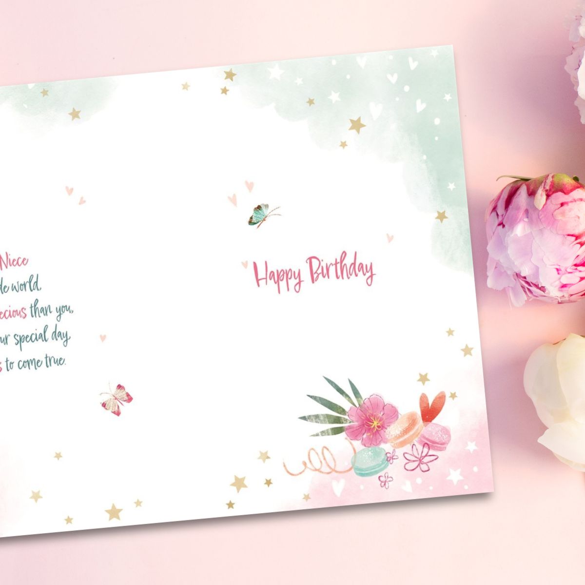 Niece Birthday Card - Awash With Colour Cake