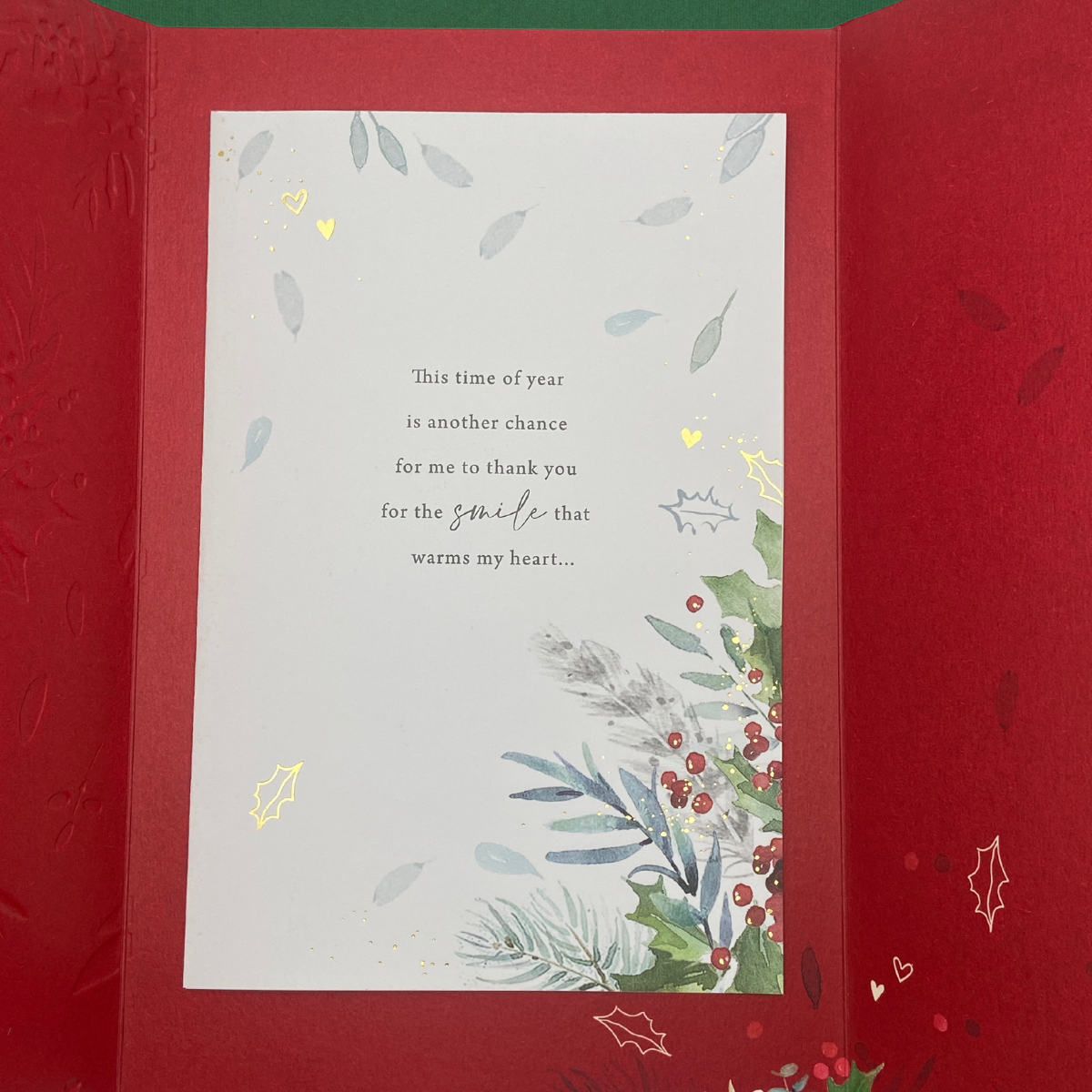 One I Love Large Christmas Card - 3 Fold Heart