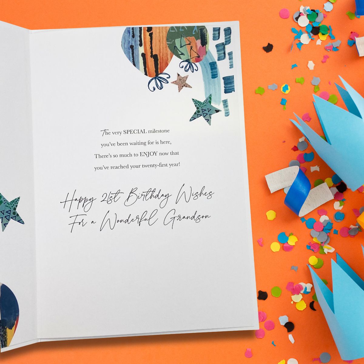 Grandson 21st Birthday Card - Lumino Gifts & Balloons