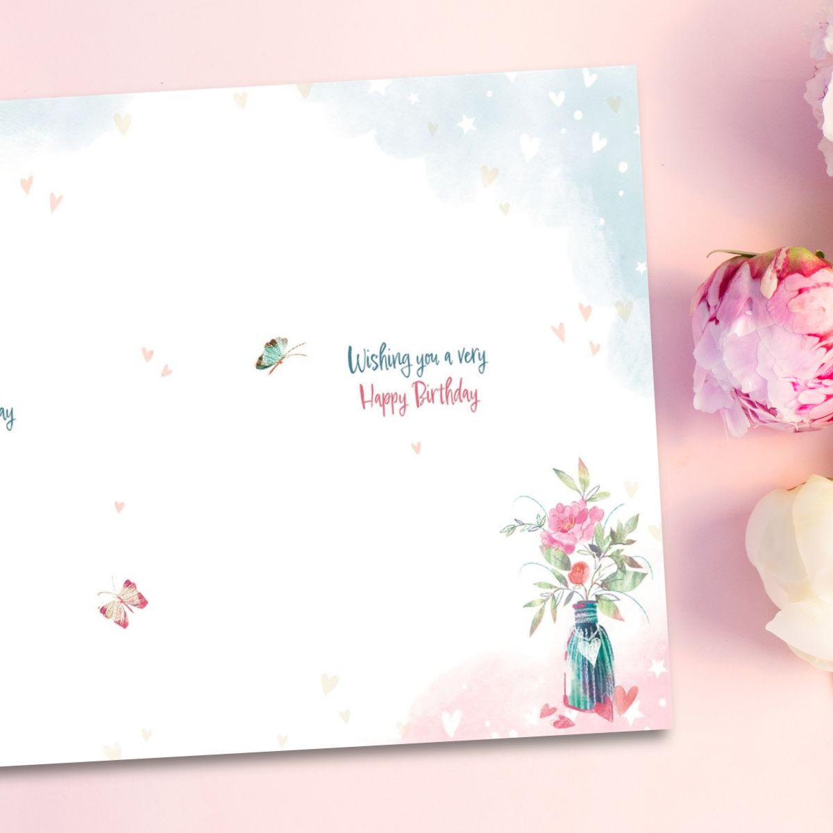 Auntie Birthday Card - Awash With Colour Vase