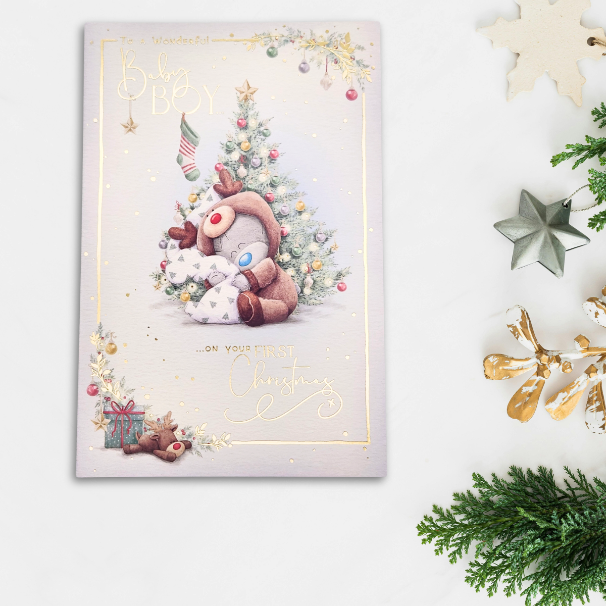Special Boy's 1st Christmas Card - Me To You Bear