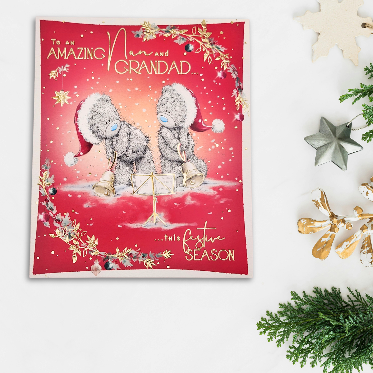 Nan & Grandad Christmas Card - Me To You Bear