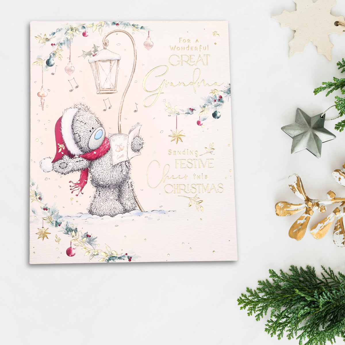 Great Grandma Christmas Card - Me To You Carol Singer