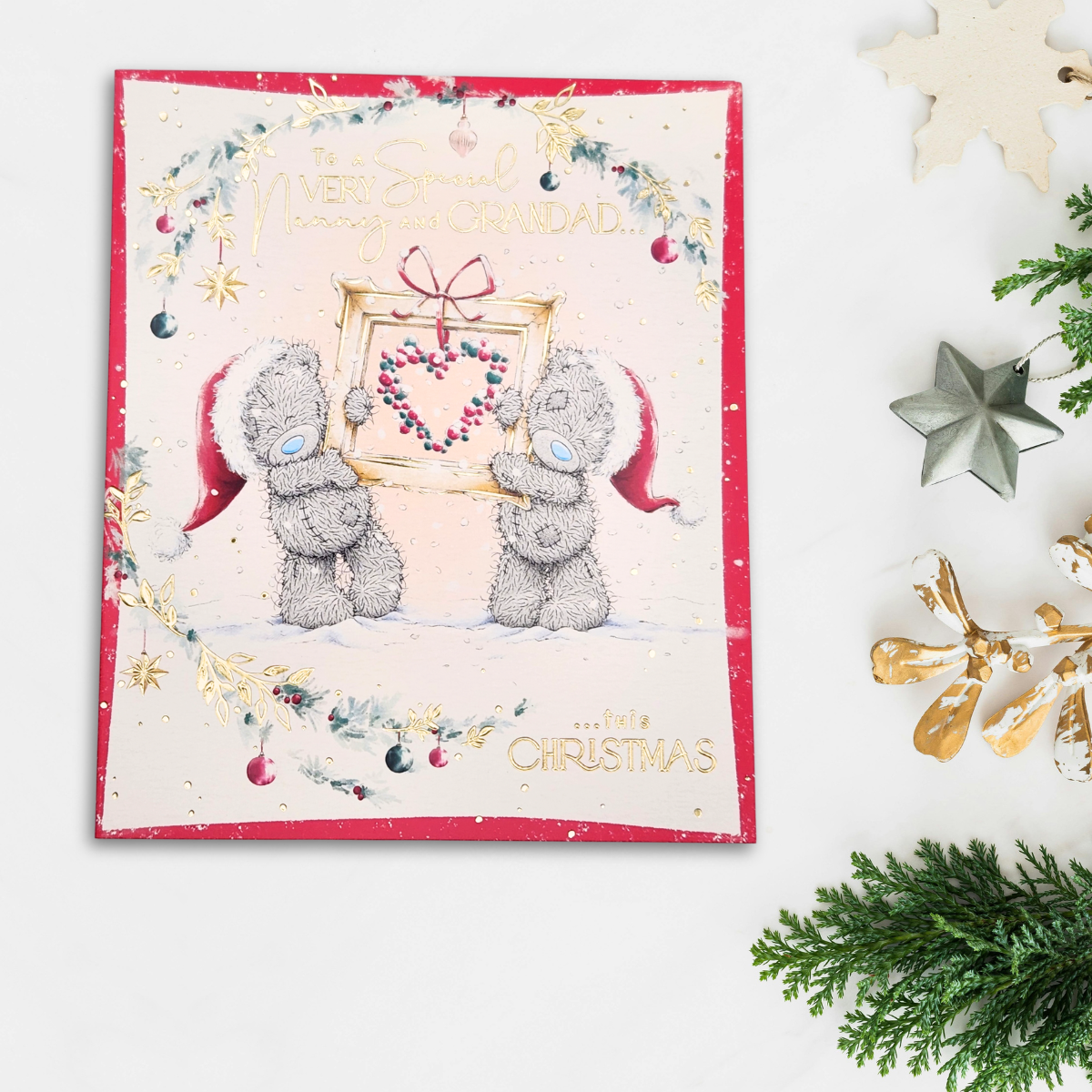 Nanny & Grandad Christmas Card - Me To You Bear