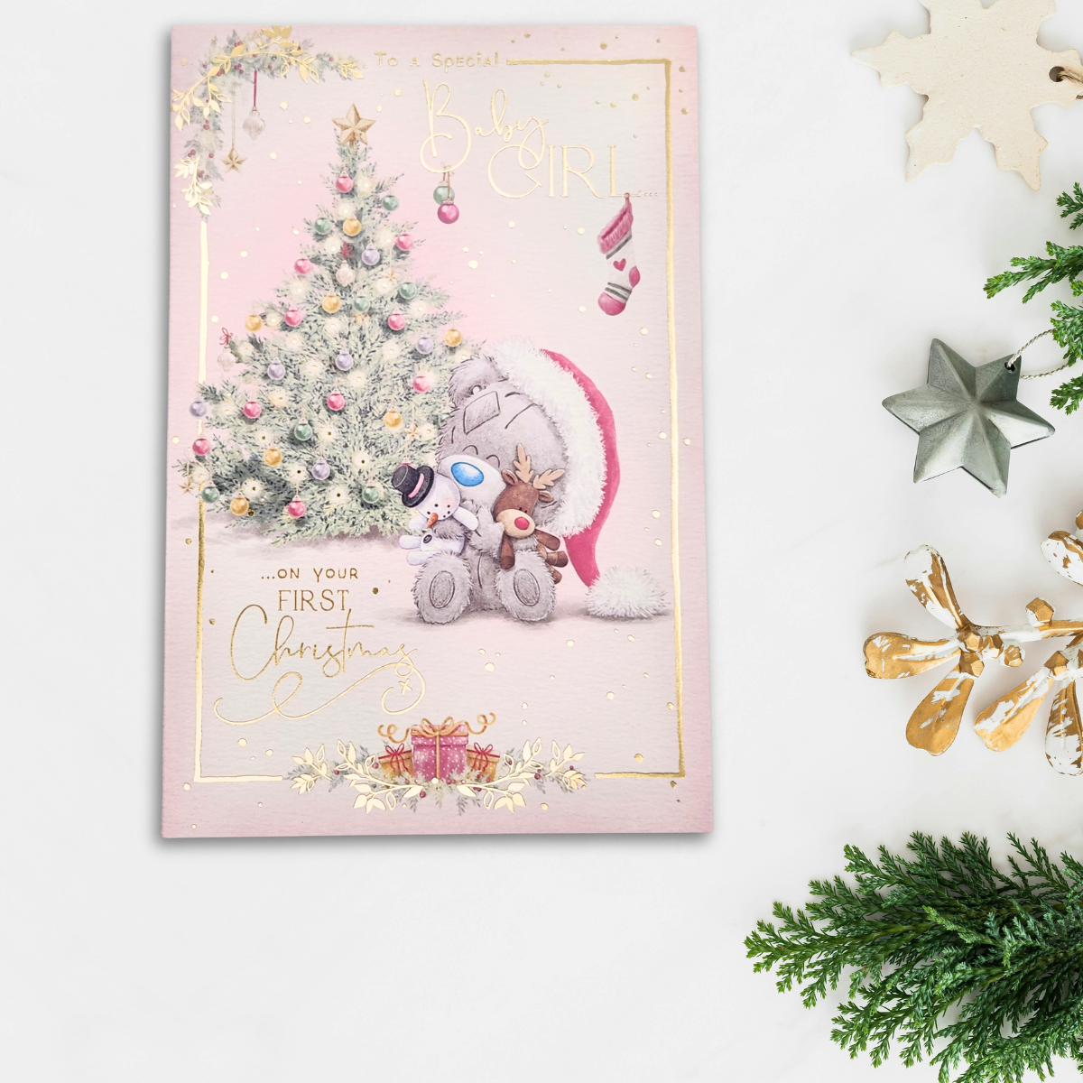 Special Girl's 1st Christmas Card - Me To You Bear
