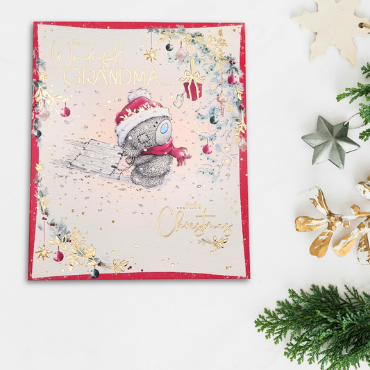 Grandma Christmas Card - Me To You Bear With Gift