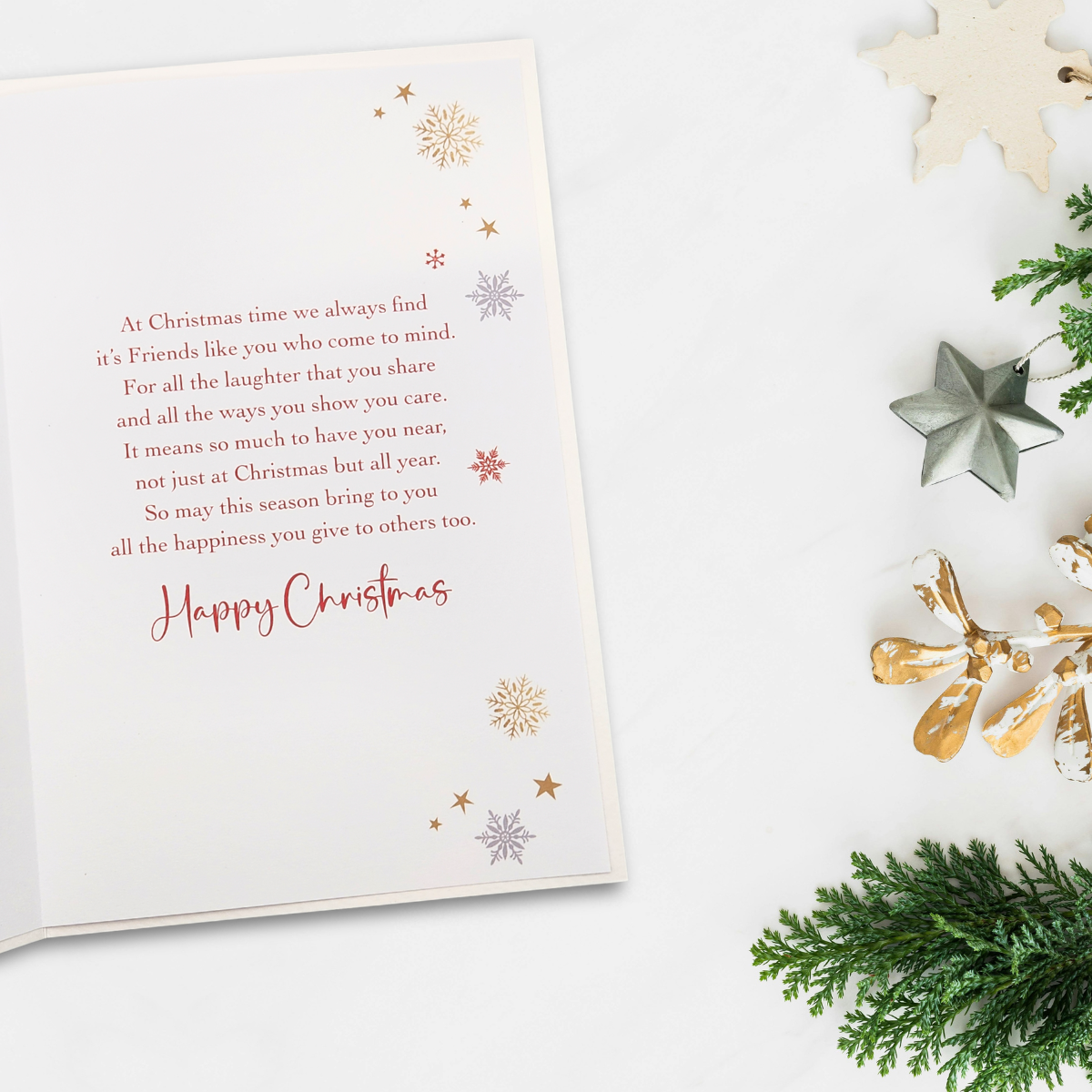 Friends Christmas Card - Two Snowmen