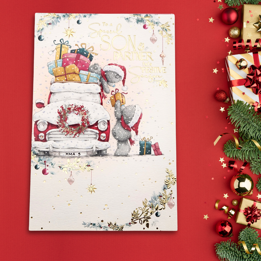 Son & Partner Christmas Card - Me To You Car & Gifts