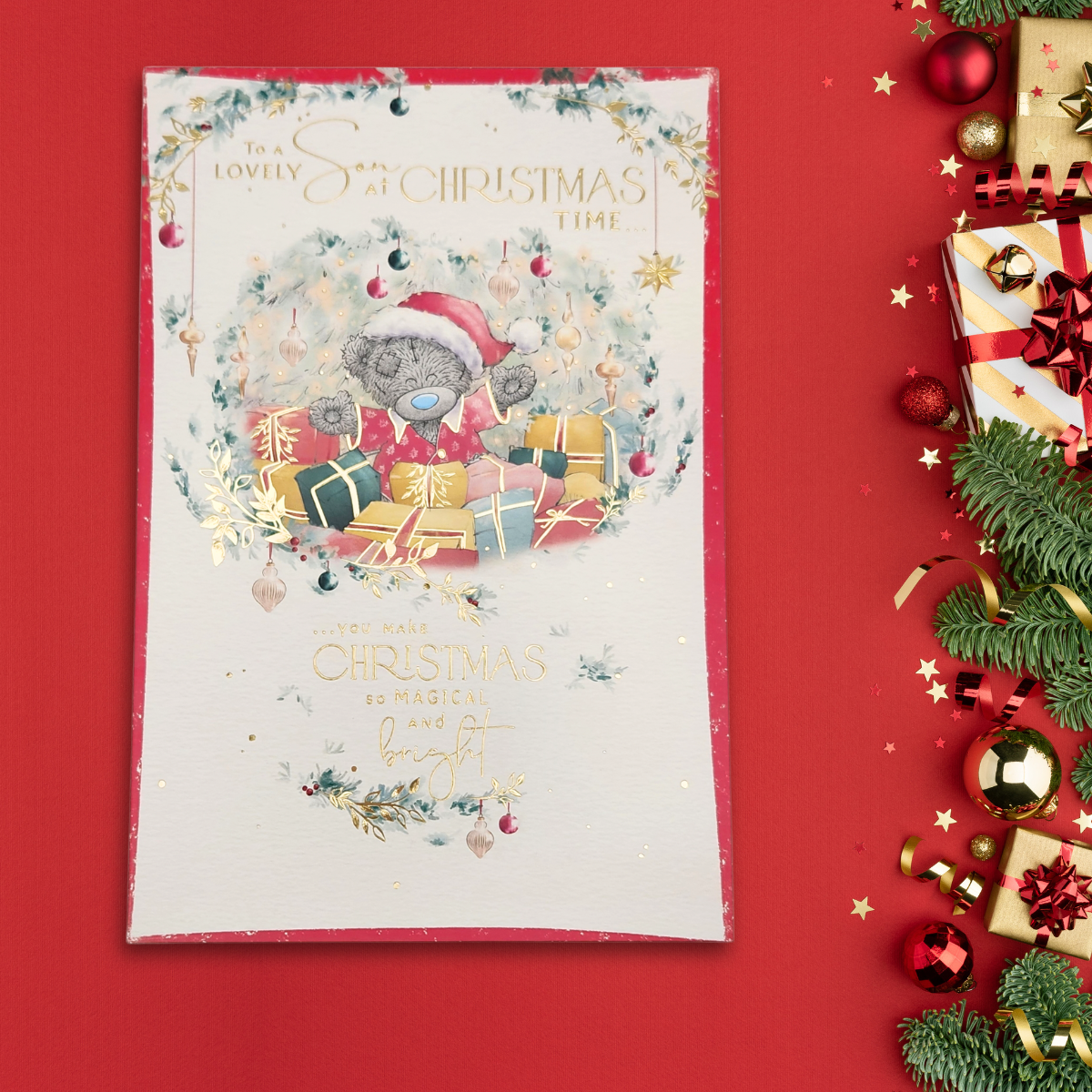 Son Christmas Card - Me To You Bear & Gifts