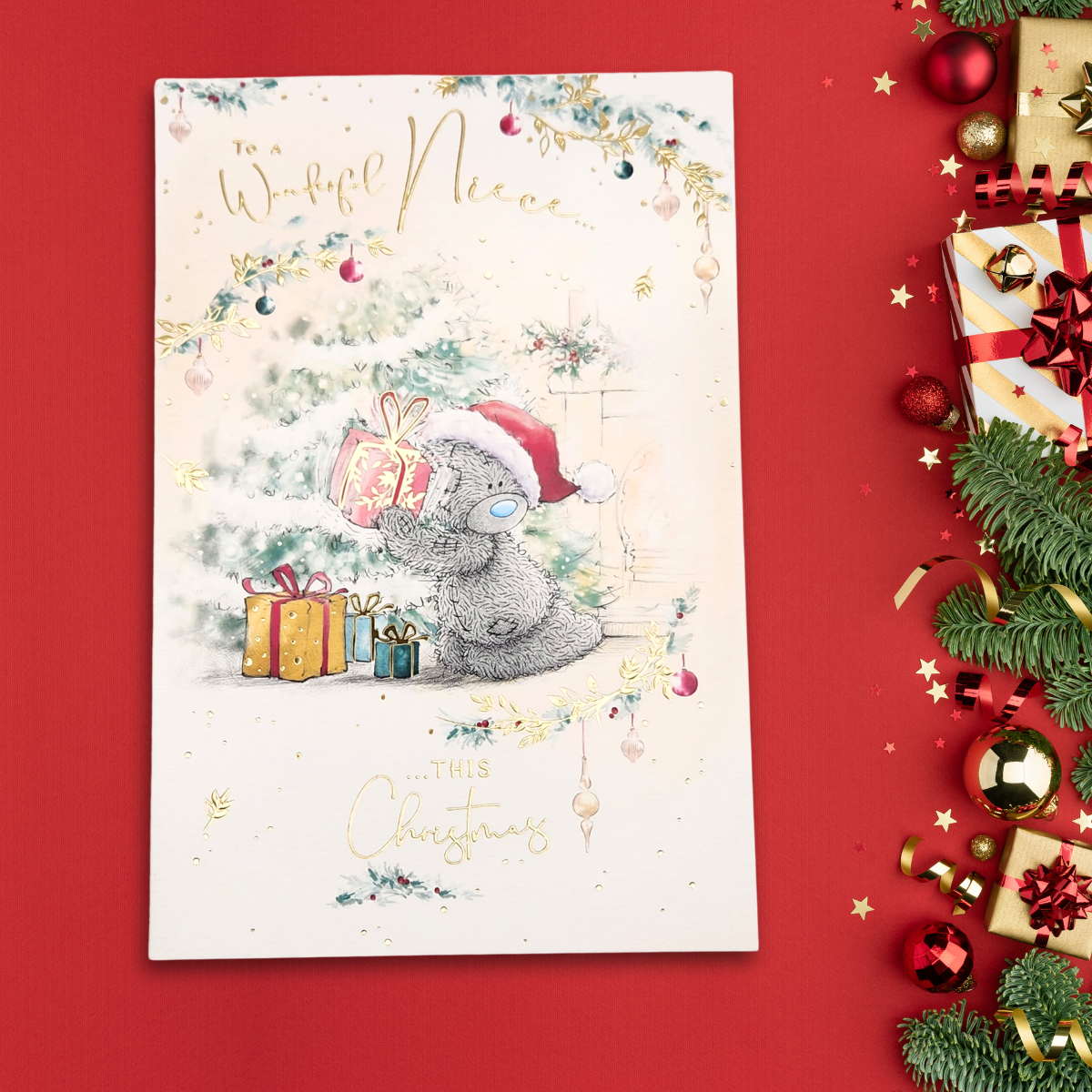 Niece Christmas Card - Me To You Bear Gifts