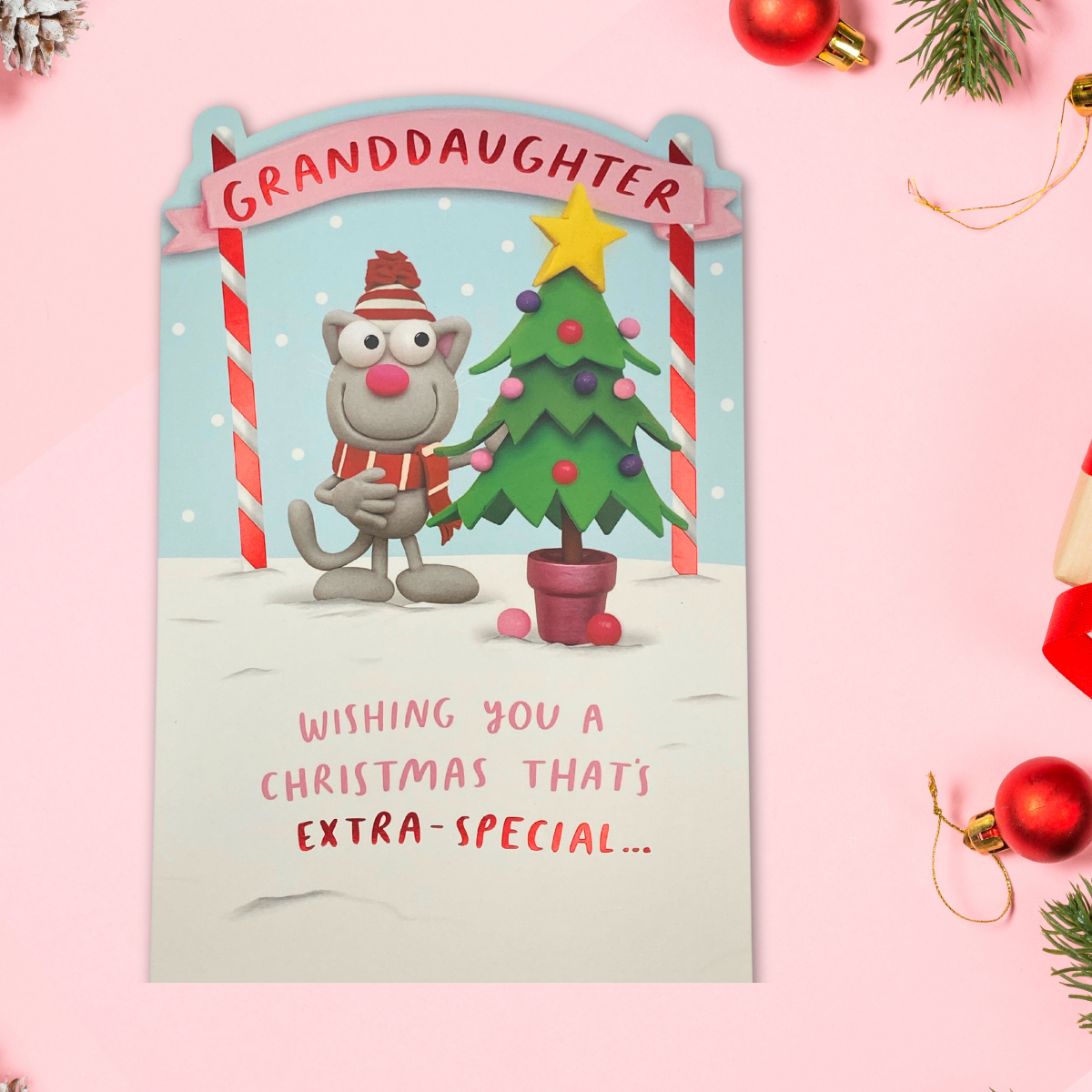 Granddaughter Christmas Card - Crackers Humour