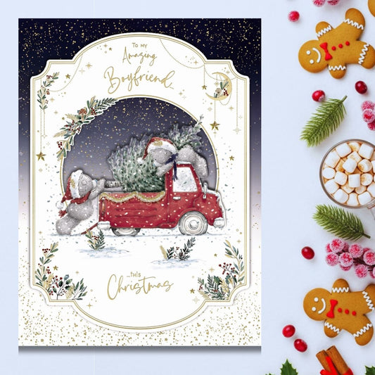 Boyfriend Boxed Christmas Card - Me To You Bears With Truck