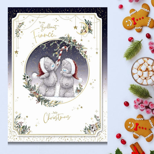 Fiancé Boxed Christmas Card - Me To You Bears Candy Canes