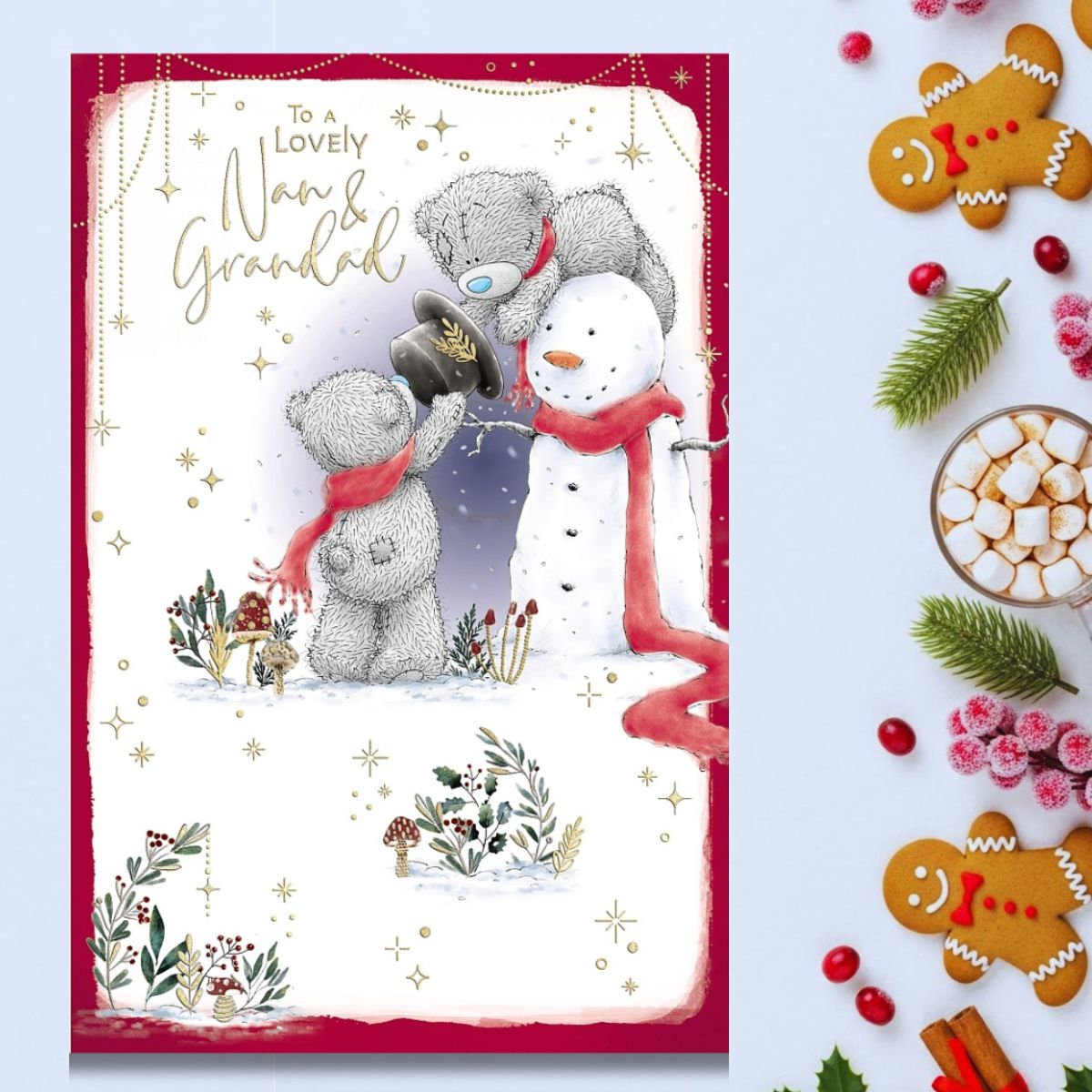 Nan & Grandad Christmas Card - Me To You Bear