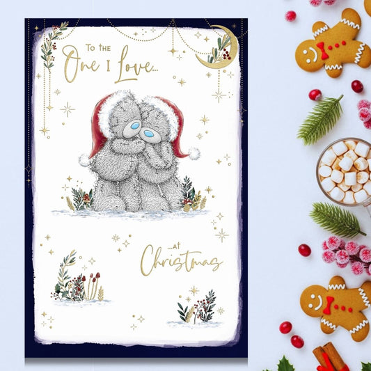 One I Love Christmas Card - Me To You Bears Hugging In Hats