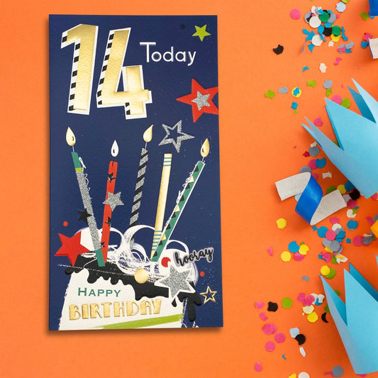 14th Birthday Card - Signature Candles